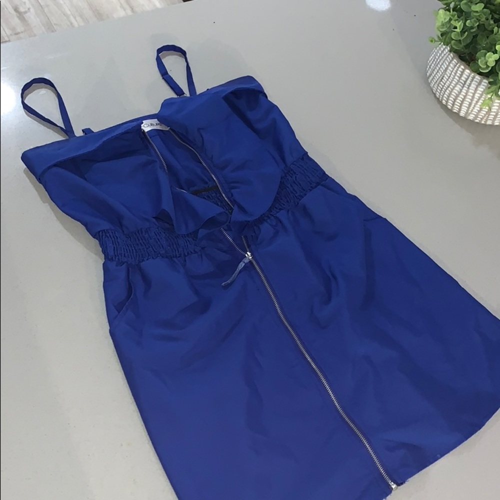 Zippered Down Mini Dress 💙
